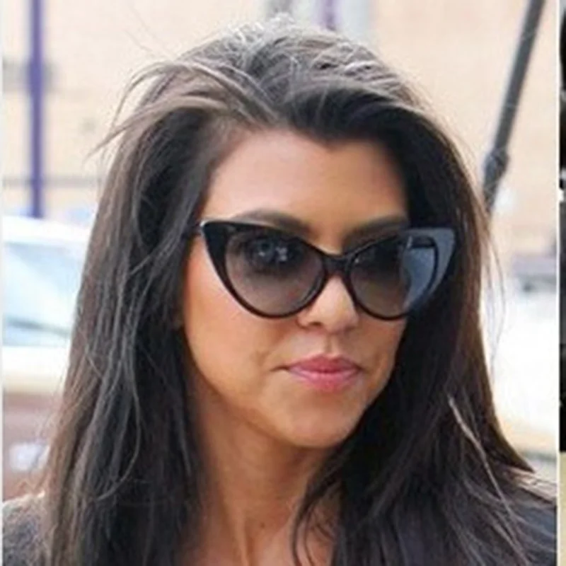 

Sun Glasses for Women Vintage Cat's Eye Oversized Small Decorative UV400 PC Frame Black Brown Driving a Car Sunglasses