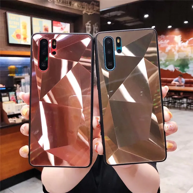 Радужное зеркало мягкий чехол для Huawei p smart Z y9 prime 2019 Honor 20 Lite 8S 8A Mate 30 блестящий
