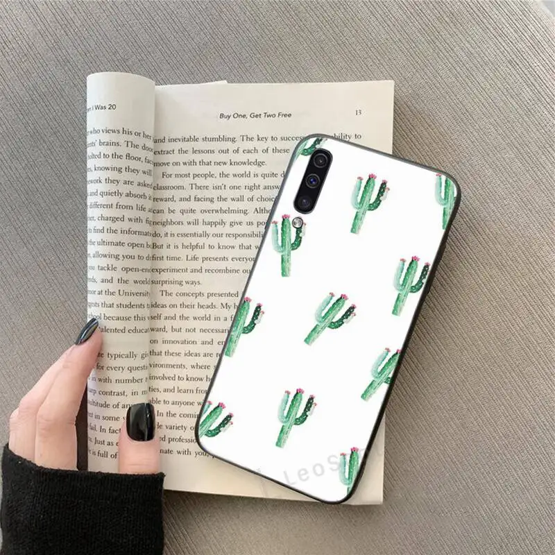 

Cute cartoon cactus Phone Case for samsung galaxy a 51 52 71 50 12 72 21s 70 40 20e 31 30s 32 5G soft silicone funda