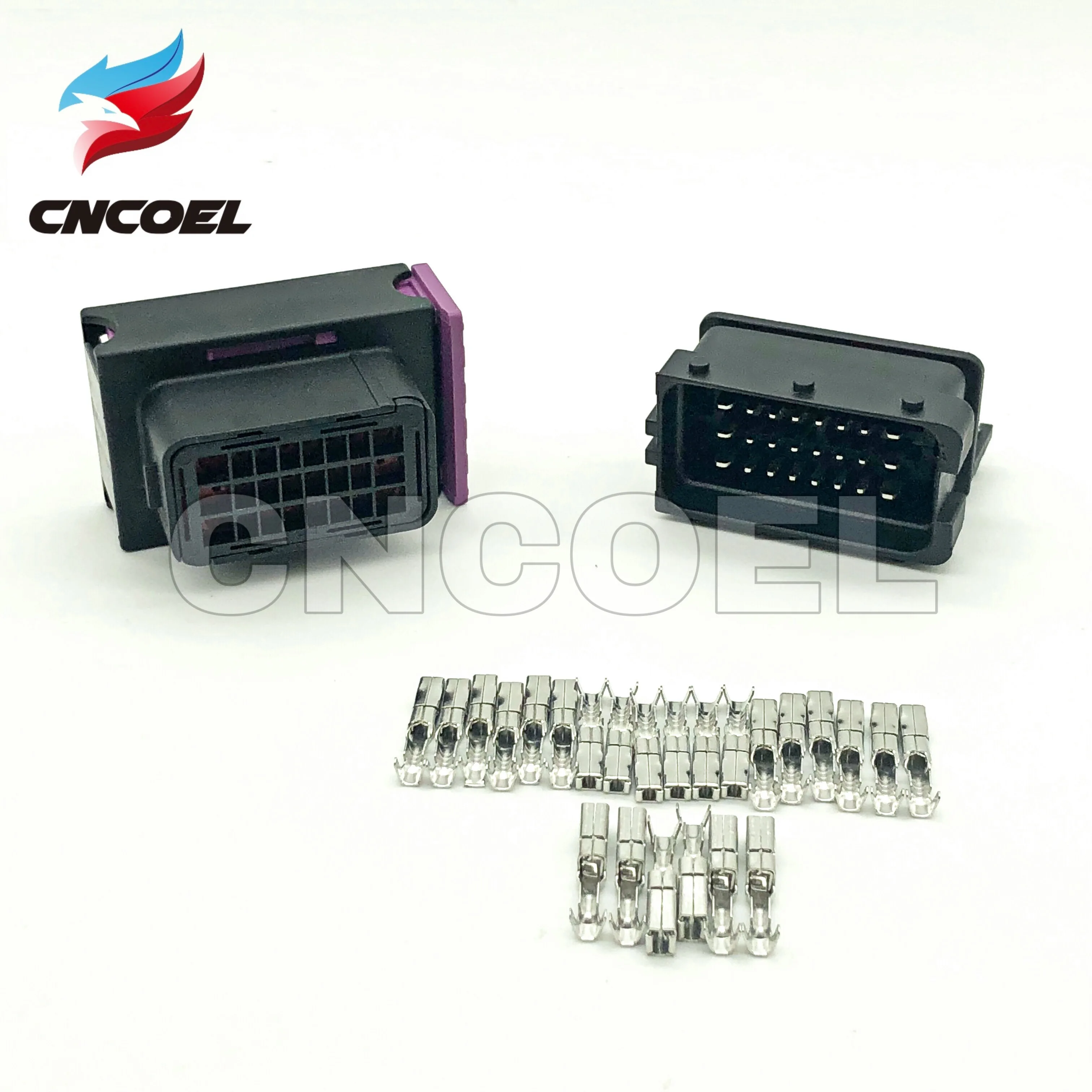 Разъемы FCI ECU 5/10 комплектов 24 контактный черный штекер и гнездо автомобильный