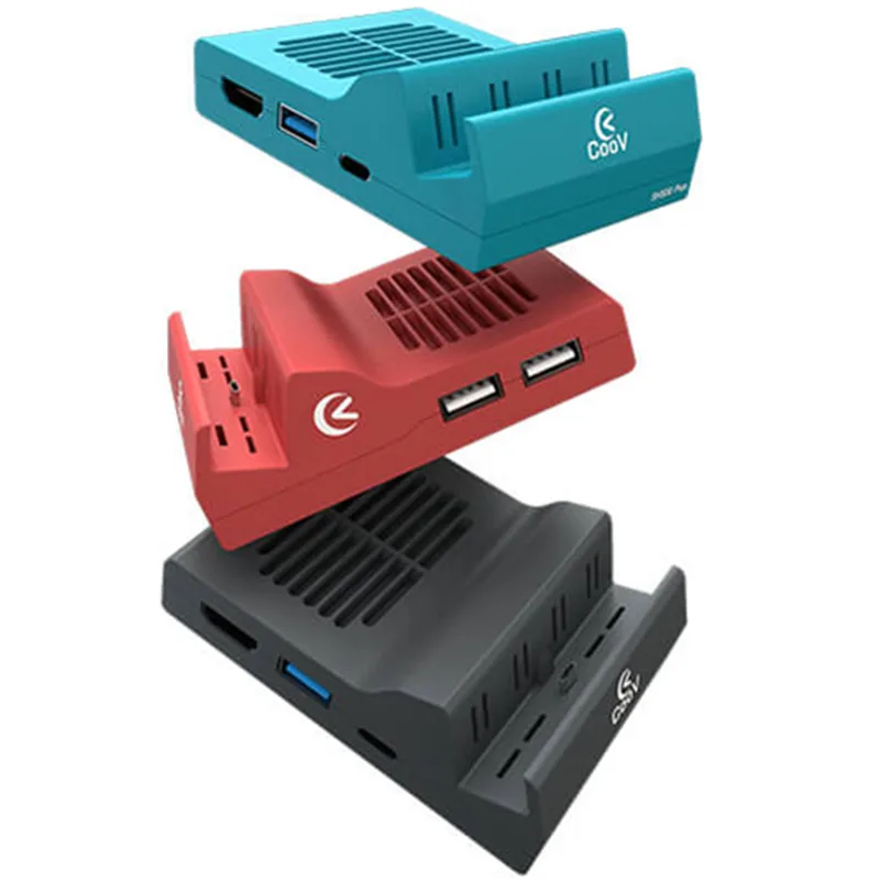Док станция для телевизора с охлаждением из АБС пластика Type C поддержка 4K видео USB