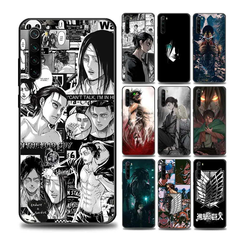 

Anime Attack on Titan Phone Case for Redmi 6 6A 7 7A Note 7 8 8A 8T Note 9 9S 4G 9T Pro Soft Silicone Cover Coque