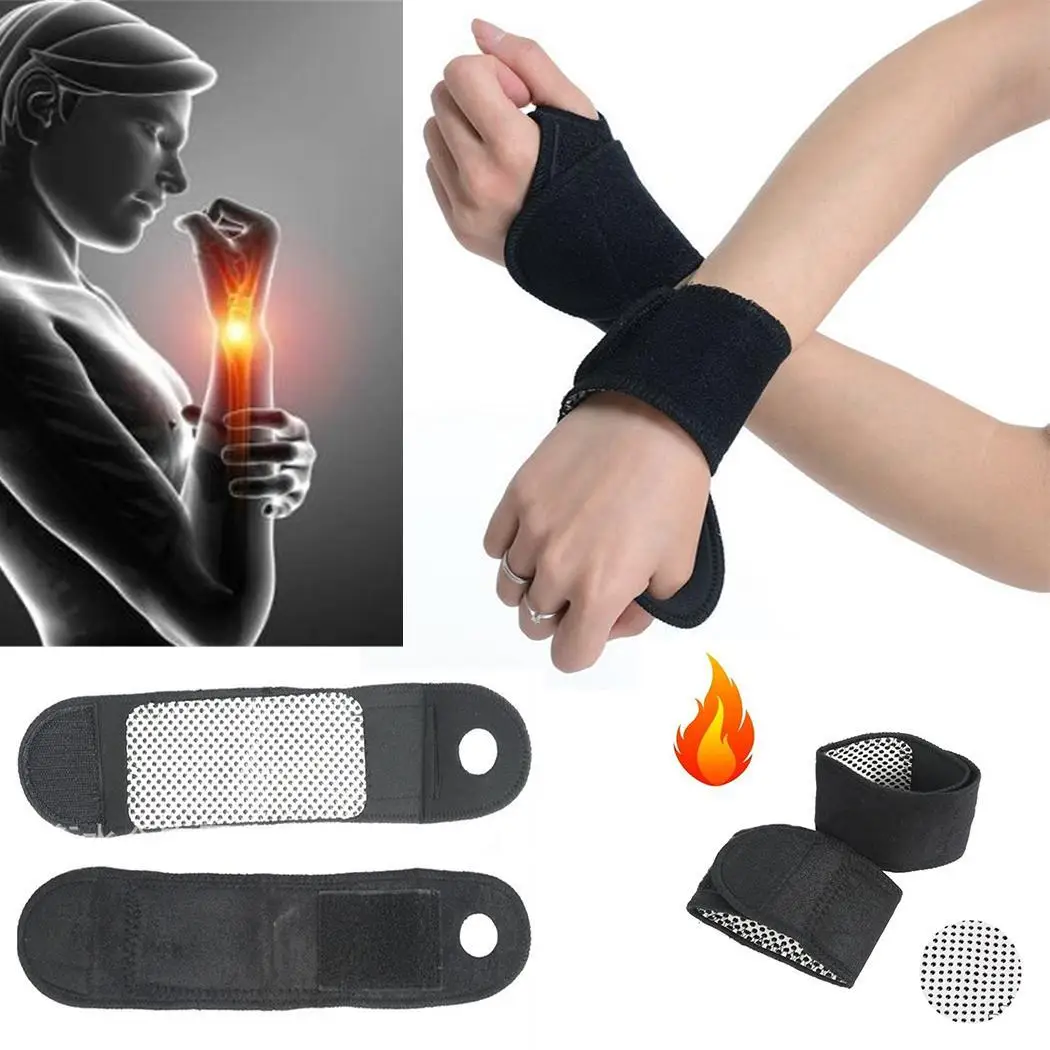 Самоклеящаяся Магнитная терапия самостоятельно согревающий Браслет спортивная