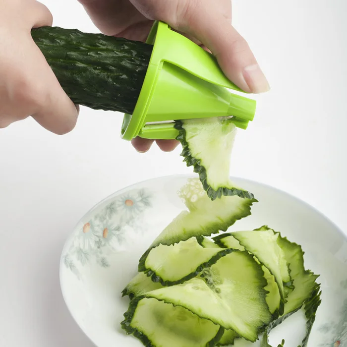 Многофункциональный спиральный тип, с воронкой резак для овощей Терка Zucchini моркови огурцы GQ999