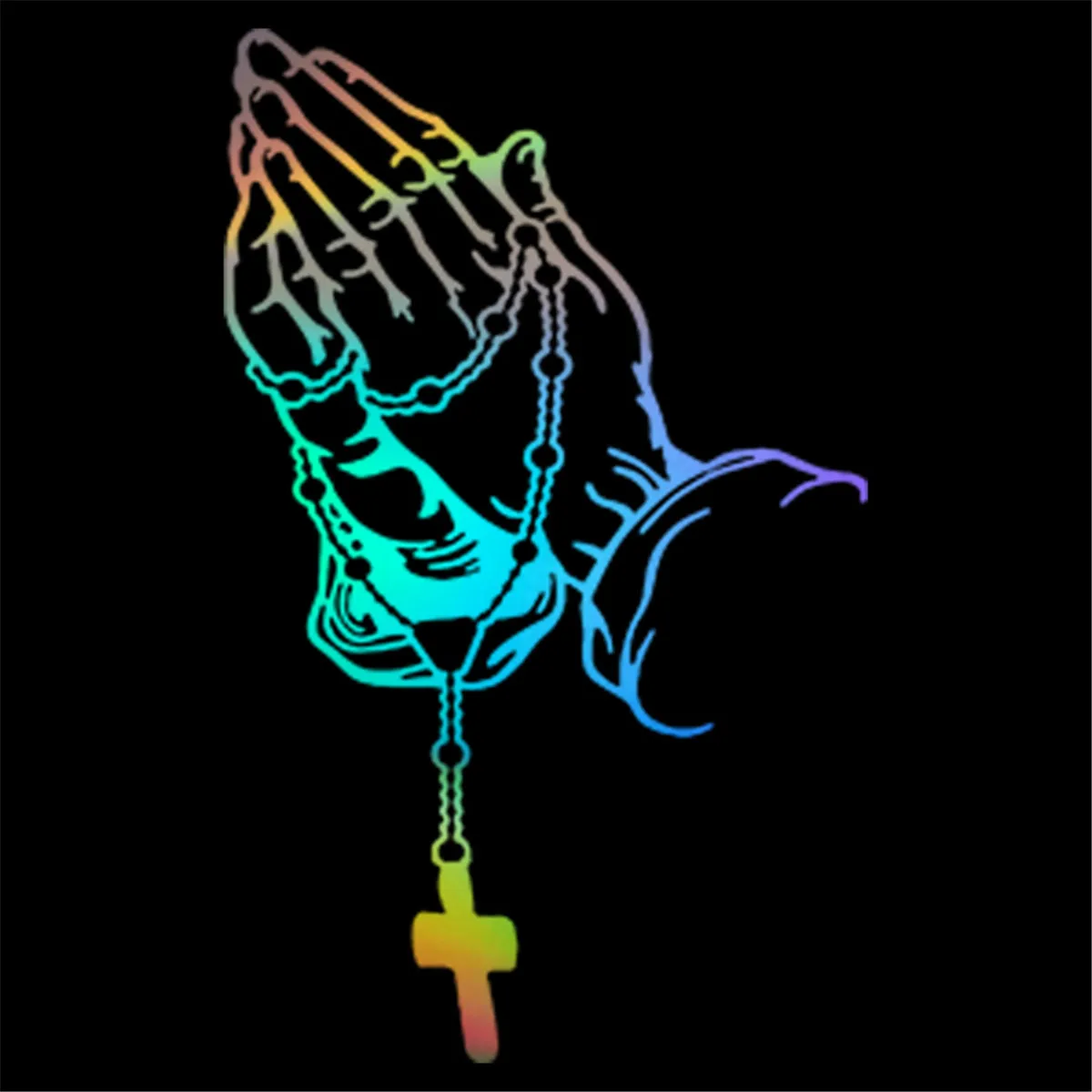 

Vinyl Truck Window Bumper Decal for Various Surface Decoration Pearl Rosary God Jesus Christ Crown Car Sticker Kk18*11cm