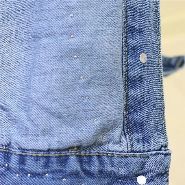 Женская джинсовая куртка с вышивкой повседневная ковбойская из джинсовой ткани