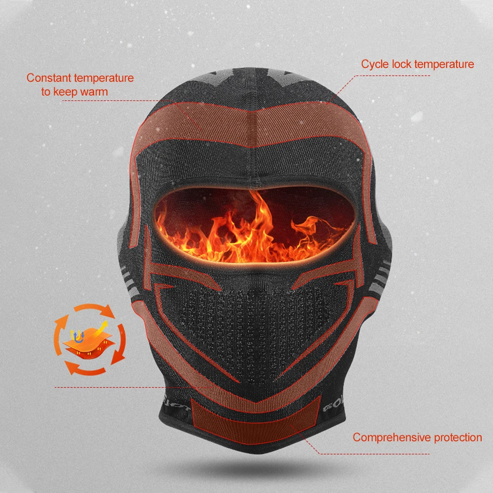 Маска велосипедная унисекс теплая высокоэластичная Нескользящая многоразовая