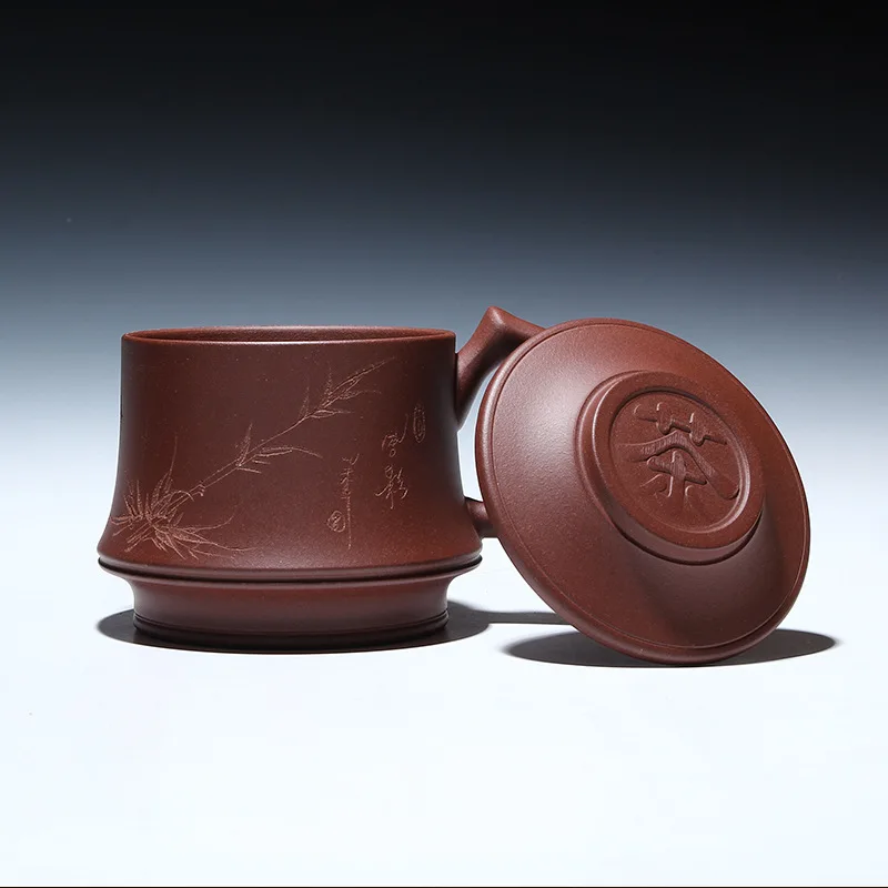 400 мл китайская исинская чайная чашка кружка ручной работы фиолетовая глиняная