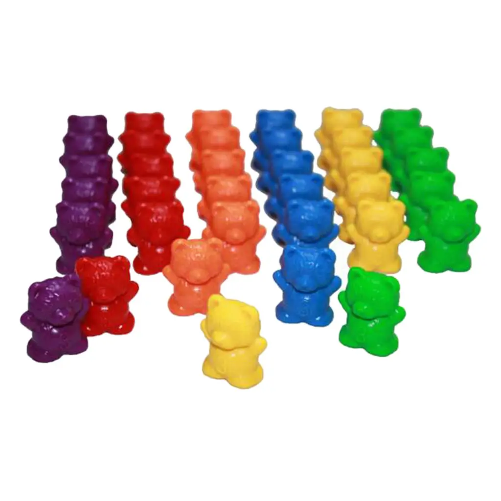 

Counting Sorting 120pcs Bears Colorful Carrying Children's Educational Toy