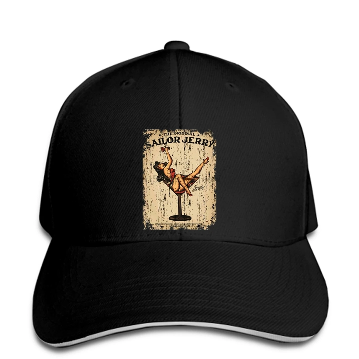 

Baseball cap The Original Sailor Jerry Vintage Ad Poster Distressed Print hat