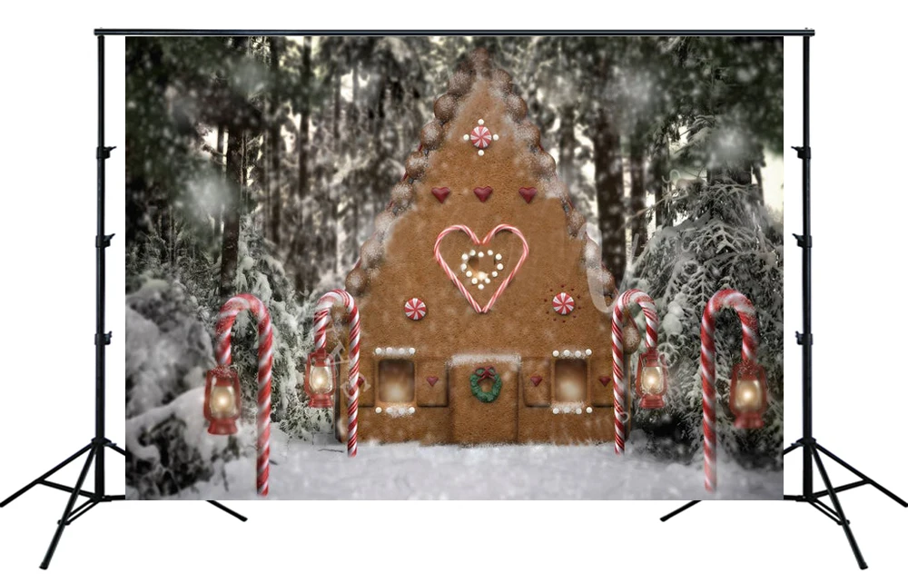 

Фон для фотосъемки с изображением рождественской елки рождевечерние зимний фон для фотосъемки с изображением карамели дома в сельском сти...