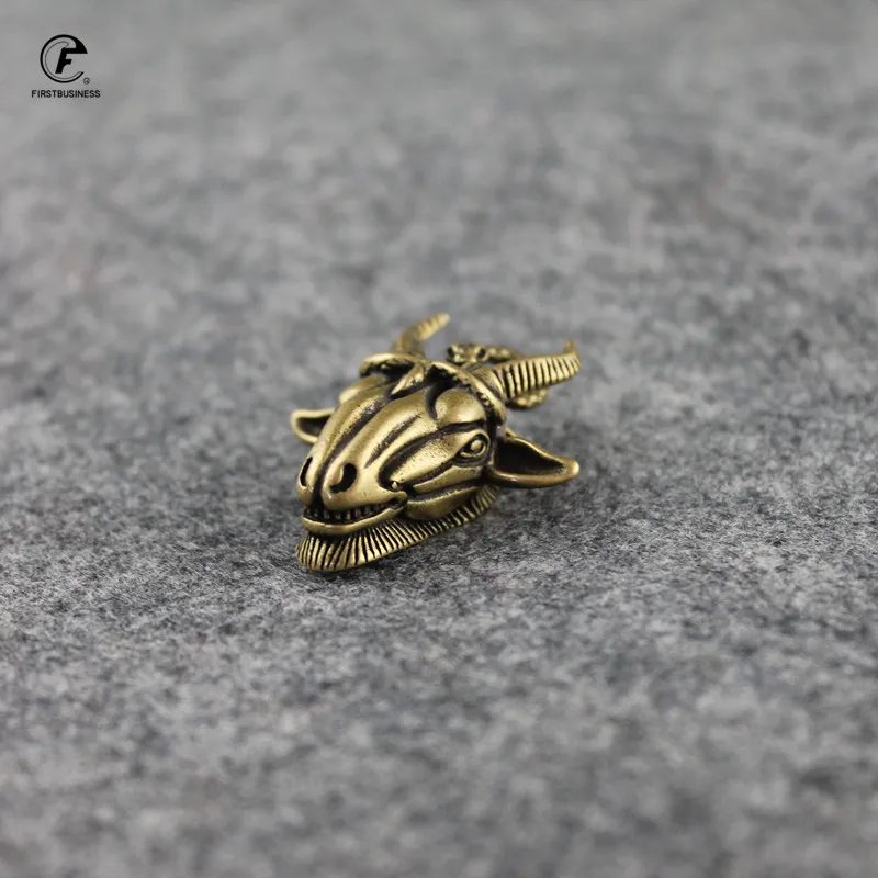 Медная змея голова Овцы украшения для домашнего декора креативные мини статуи