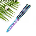 Складная расческа из нержавеющей стали тренировочный нож-бабочка складные тренировочные ножи из легированной стали незаточенные уличные тренировочные ножи