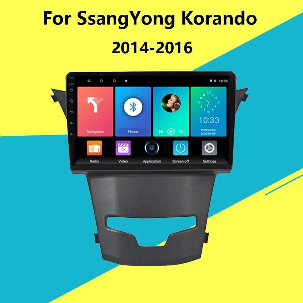 

For SsangYong Korando 2014 -2016 9 inch Android 8.1 2 Din Car Multimedia Stereo Player Navigation GPS WIFI Radio Head Unit