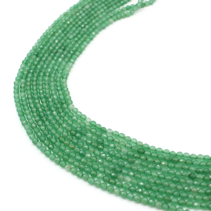 Бусины Из Натурального граненого нефрита камень зелёный авантюрин Размер 6 мм |