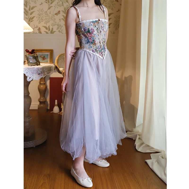 Французский винтажный корсет топы для ношения сексуальный с цветочным принтом