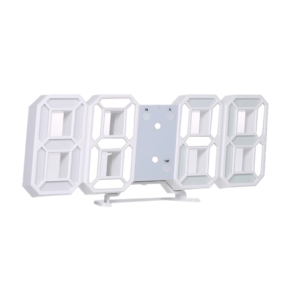 Цифровые настенные часы 3D светодиодный Будильник электронные настольные с