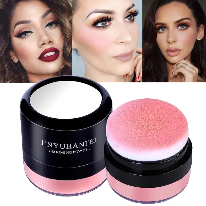 1 шт. румяна макияж косметика натуральные прессованные пудра палитра