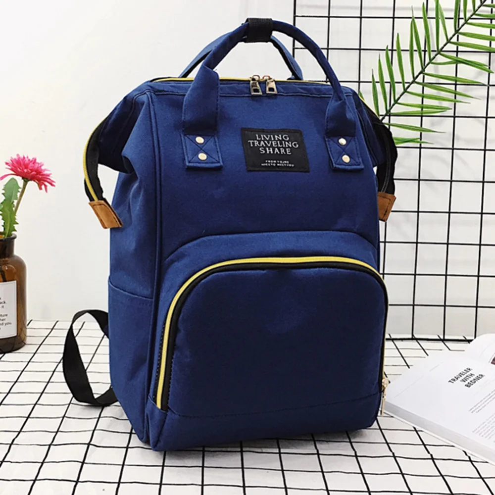 Dark Blue Модная Большая вместительная сумка для подгузников для мам, сумка для подгузников для мам, дорожный рюкзак для кормления, сумка для ухода за ребенком, женская модная сумка J75 - Цвет: Dark Blue