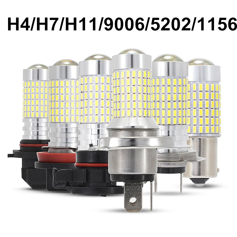H4 7 10W 144pcs 3014 SMD 1200LM 6500K светодиодный светильник лампа авто противотуманный