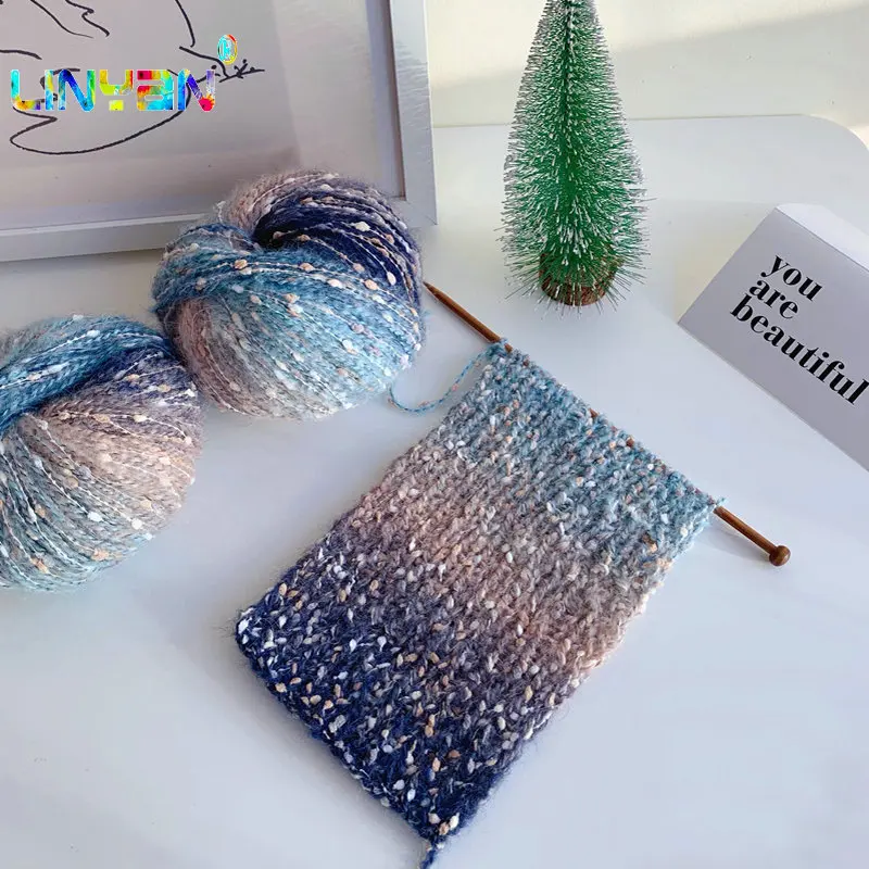 100 г градиентная шерстяная пряжа Детский свитер Модная вязаная для вязания