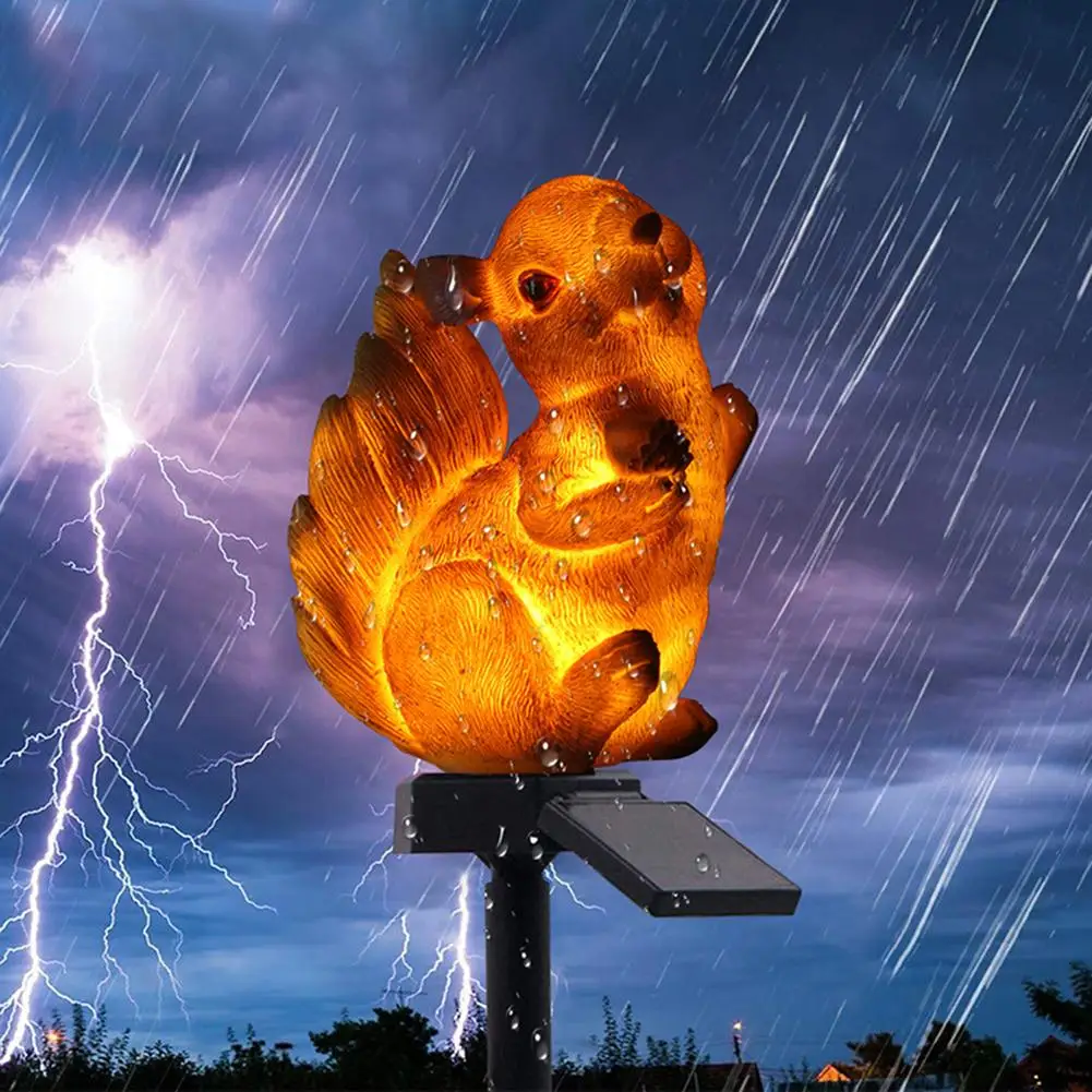 

Светодиодный ночник, милая полимерная белка, уличная лужайка, садовая лампа на солнечной батарее, декоративный светильник, ландшафсветильн...