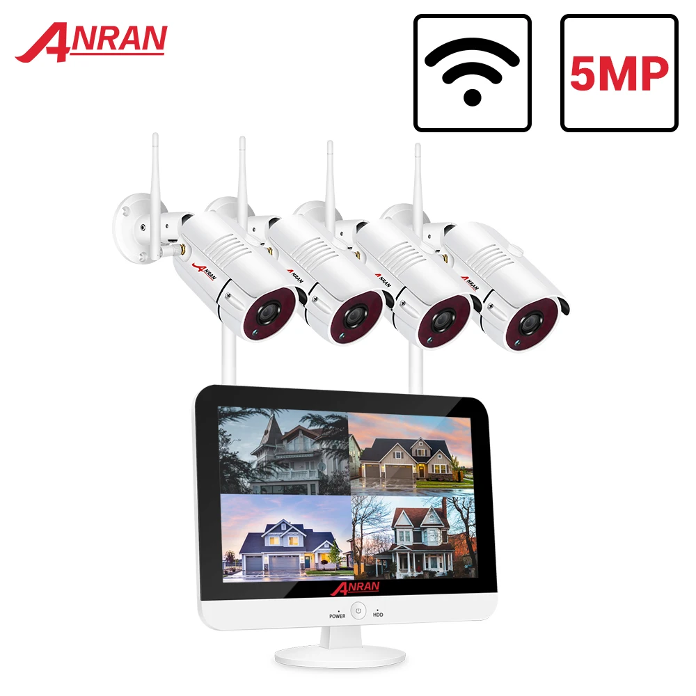 ANRAN 5MP H.265 + Ультра HD видео система безопасности 2/4CH Водонепроницаемый Открытый