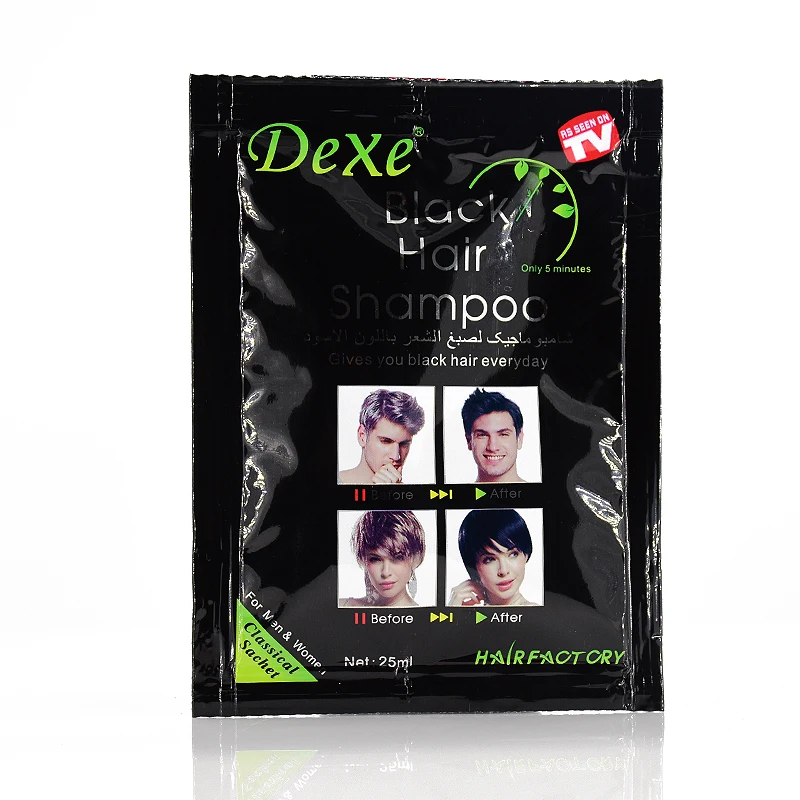 

10 pcs dexe hair color product Fast black hair shampoo white become black hair color Grey hair removal for men and women