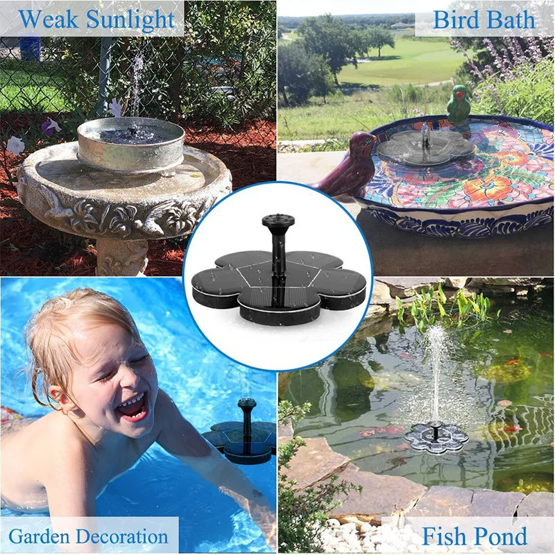 2020 Solar fountain Water Pump Garden Pool Pond Bird Bath Fish Tank Park Indoor Landscape Home Decoration Collector New | Игрушки и