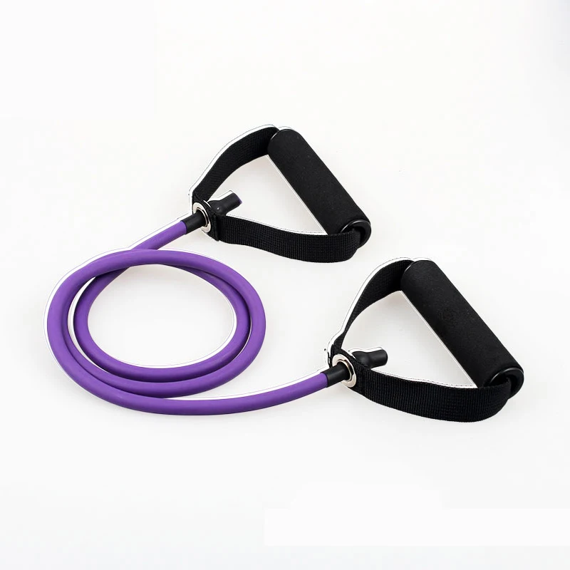 Тянущиеся ленты с ручками для йоги эластичная фитнес трубка тренировок в