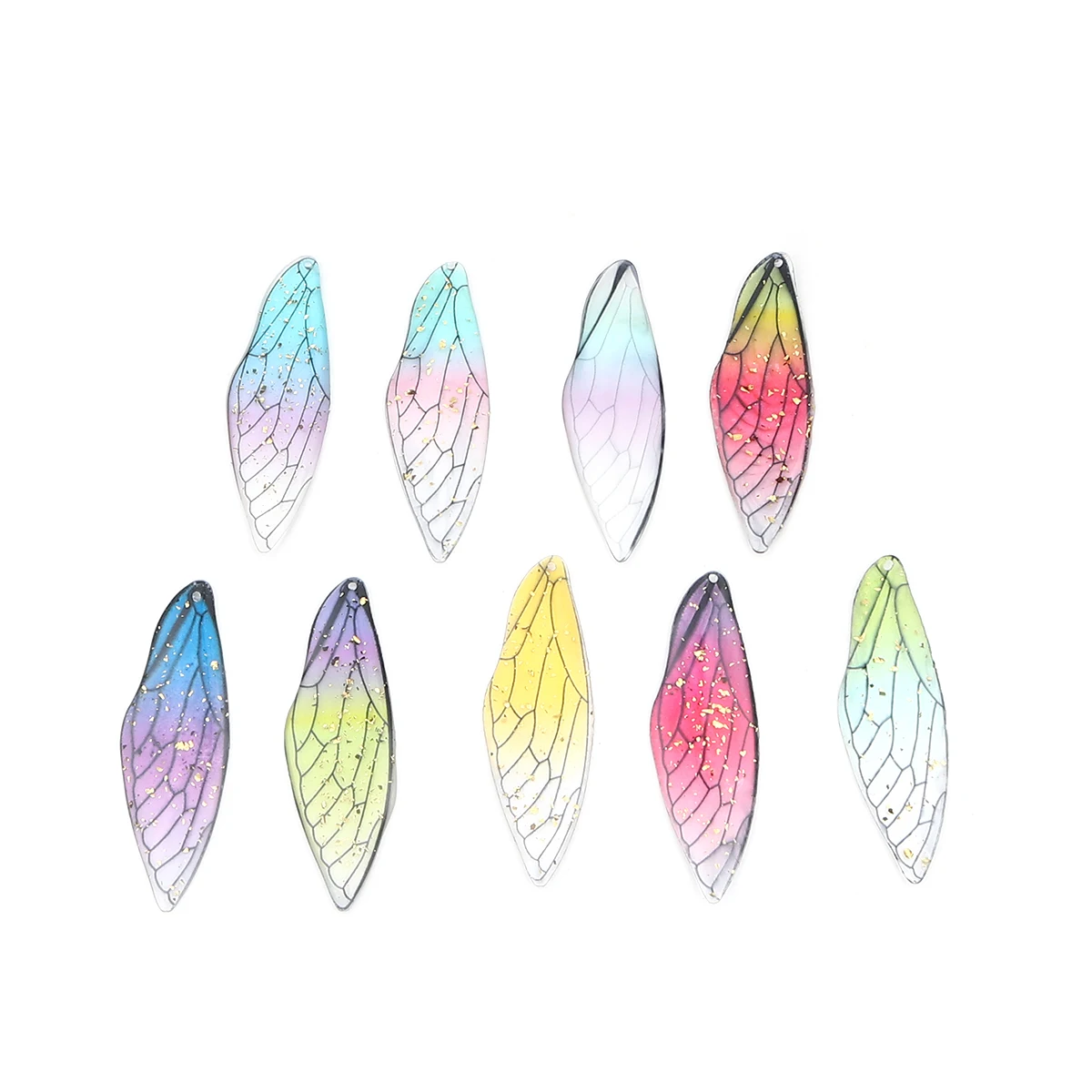 5 шт. каучуковые серьги-подвески с имитацией крыльев полуготовые ювелирные