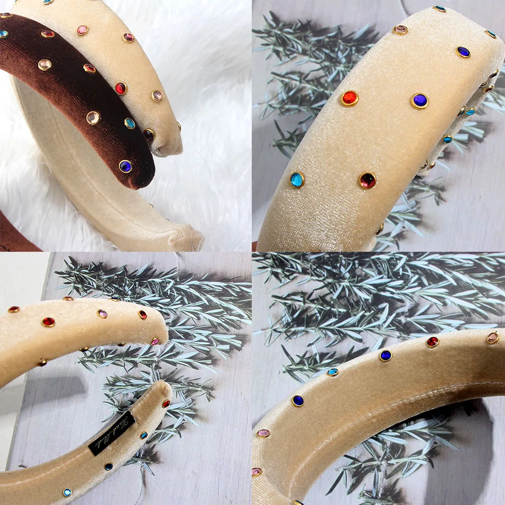 Женская Толстая бархатная повязка на голову Flatfoosie корейский Зимний широкий