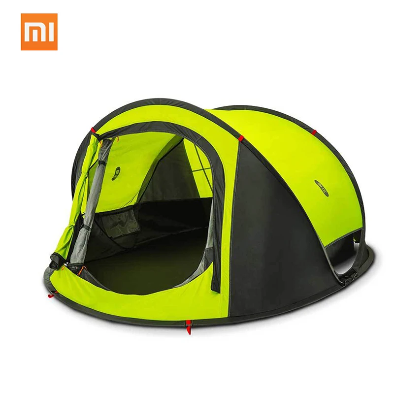 green XIAOMI MIJIA Наружная палатка для кемпинга Автоматическая всплывающая Пляжная палатка Сверхлегкая палатка предотвращает комаров Водонепроницаемая дышащая палатка палатка туристическая палатки туристические тент - Цвет: green