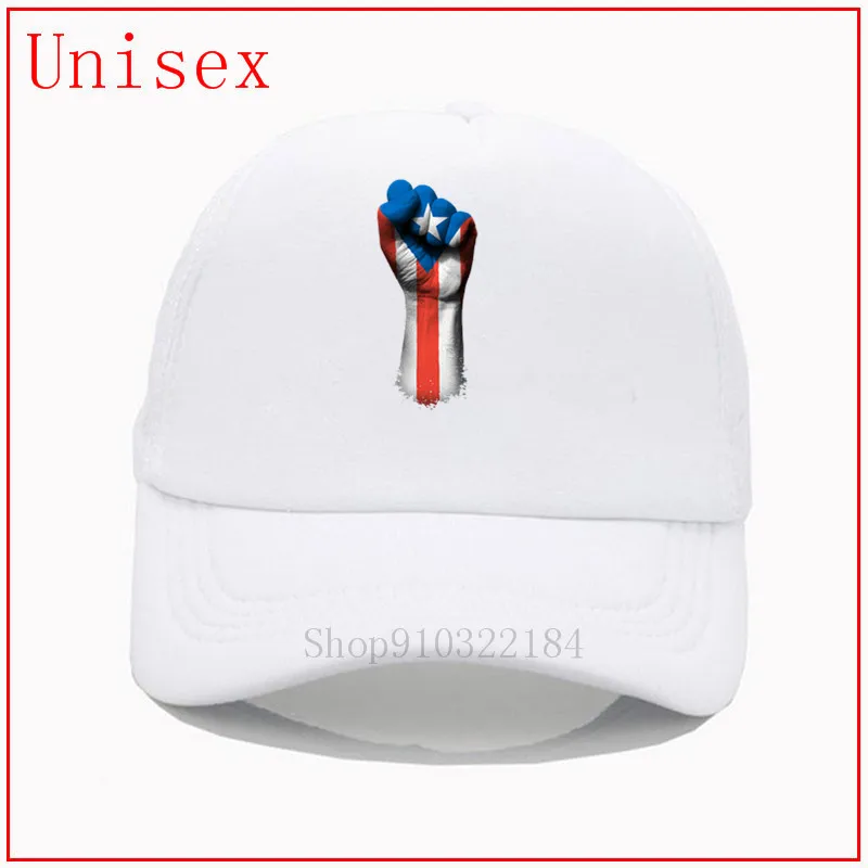 Флаг Пуэрто-Рико на поднятом сжатом Кулаке Кепка для мужчин шляпа шикарные шляпы