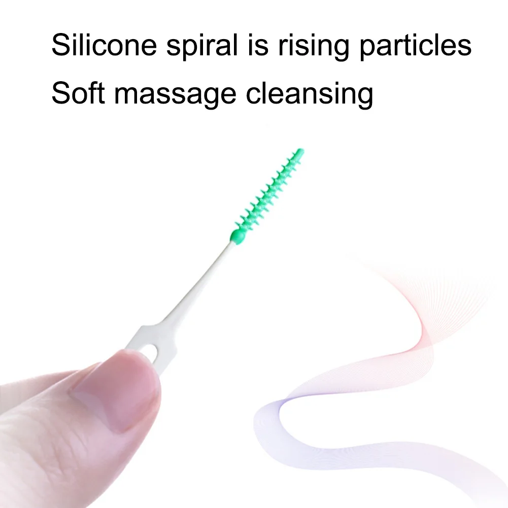 150 шт. одноразовые мягкие силиконовые пластиковые межзубные щетки для чистки