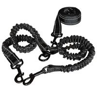 dog leash buffer elasticity rope detachable dog lead with foam handle 1 leash or 2 dogs 150 cm dog leash