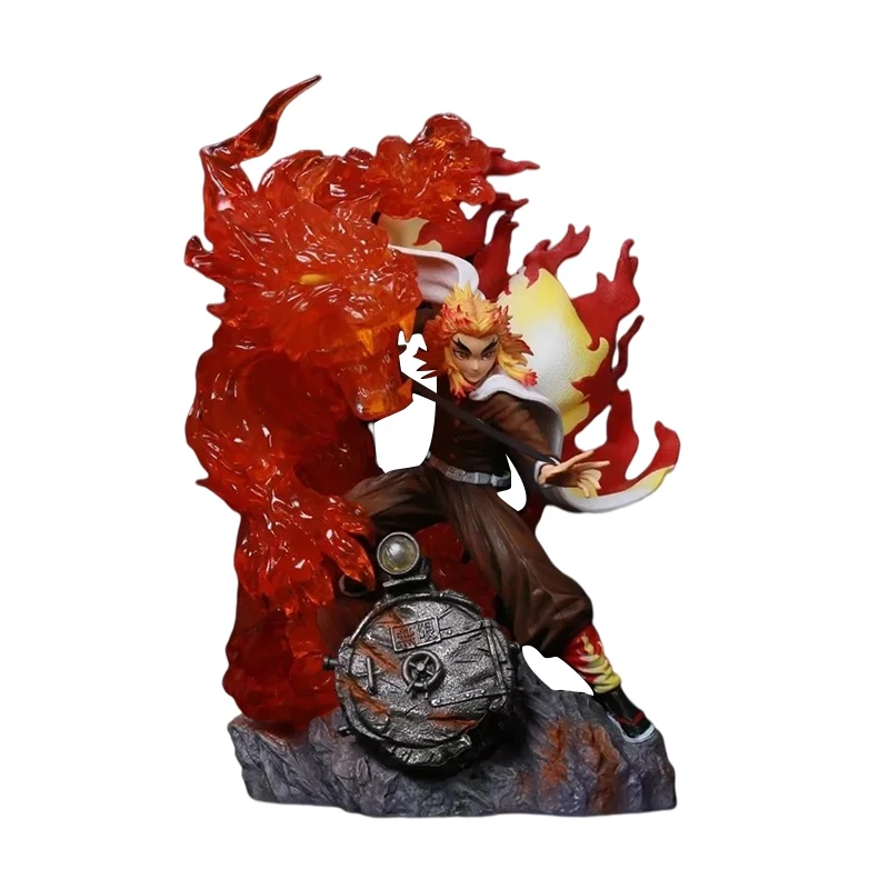

Demon Slayer Action Figure Rengoku Kyoujurou Breath Of Flame Figma PVC 39cm Oversized Anime Model Collection Decoration Toys