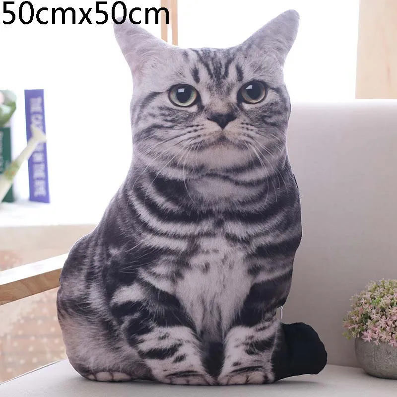 Plush Cat Pillows Soft Stuffed Dolls Toy Cartoon Animal Cushion Sofa Bed Decor Lovely Toys for Kids Gift | Дом и сад