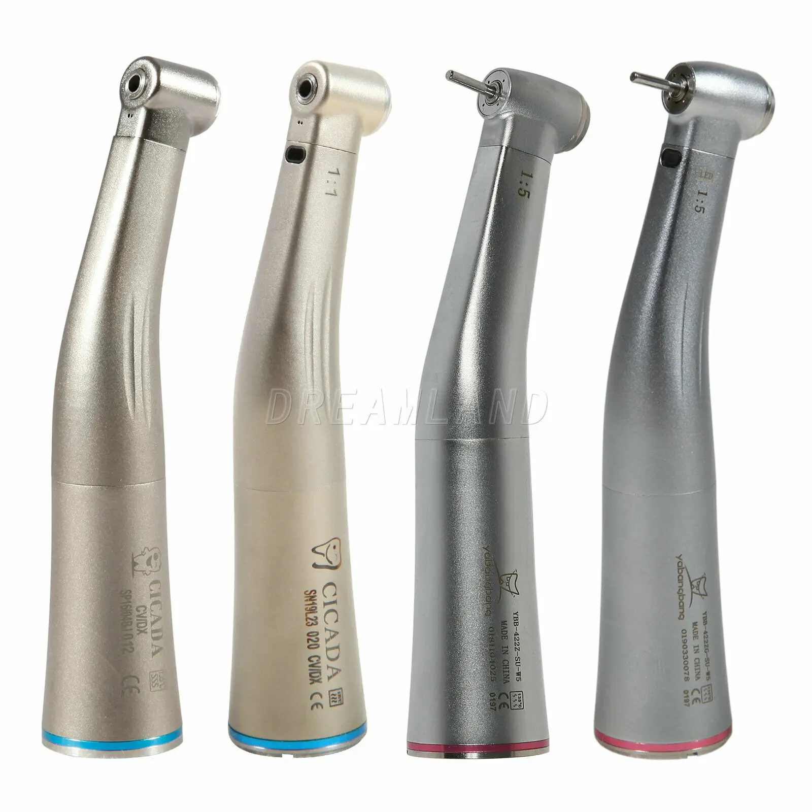 Dental Clean Head System Internal Spray 1:1/1:5 High Brightness Fiber Optic Contra Angle Handpiece fit NSK X95 Dental Equipment