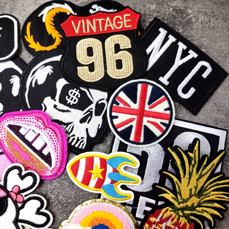 Винтажные 96 цветочных облаков патчи с утюгом вышивка детской одежды