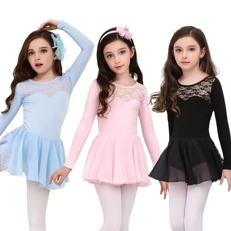 Kids Professional Ballet Tutu Dress Long Sleeve Dance Class Gymnastics Leotard for Girls | Тематическая одежда и униформа