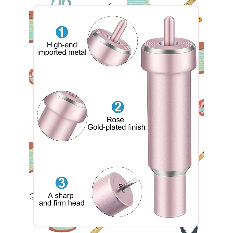 

Point Blade with Pink Bonded-Fabric Blade Holder,30/45/60 Degree Cutting Plotter Blade for Explore One,Explore Air/Air 2