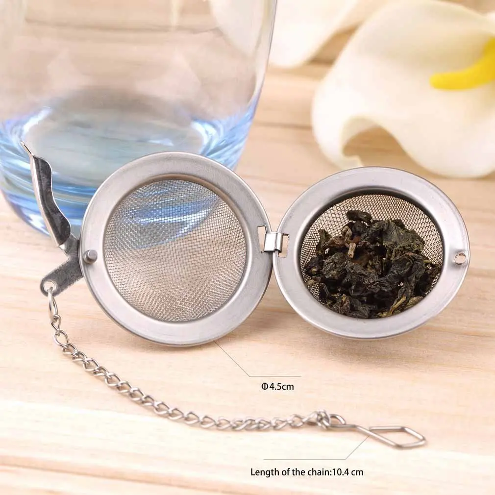 

Stainless Steel Sphere Locking Spice Tea Ball Strainer Mesh Infuser tea strainer Filter infusor Mesh Herbal Ball cooking tools
