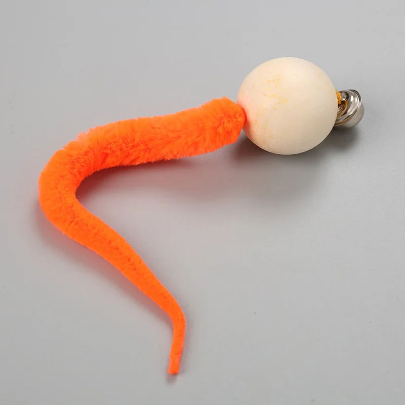 1 шт. Новая игрушка для кошек деревянные бусины змеиный хвост цветные гусеницы