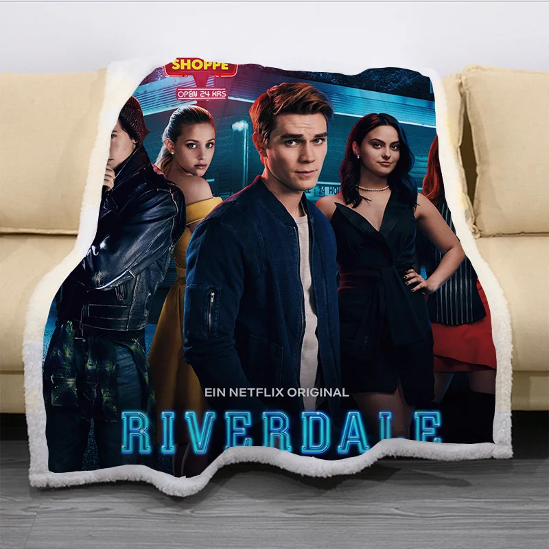 

Новое Флисовое одеяло Riverdale с 3D принтом для кровати, горячая Распродажа, плотное стеганое одеяло, модное покрывало, шерпа, одеяло для взрослы...