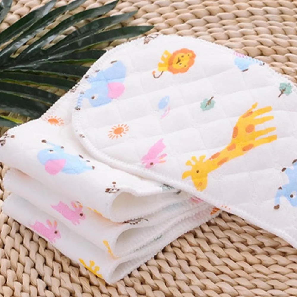 

1Pc Baby Nappies Print Cartoon Cotton Reusable Nappy Inserts Washable Cloth Nappy Diaper Cover Wrap Liners Nappy Chaning