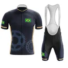 Бразильская команда 2022 летний велосипедный комплект из Джерси с коротким рукавом, Спортивная велосипедная одежда для горных велосипедов, велосипедный комплект