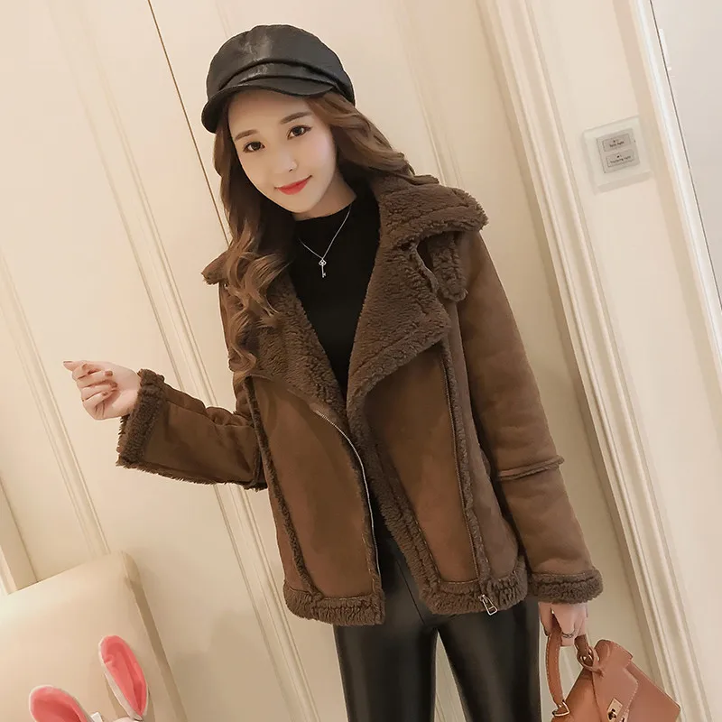 Новинка 2020 модное пальто из овечьей шерсти женская зимняя короткая
