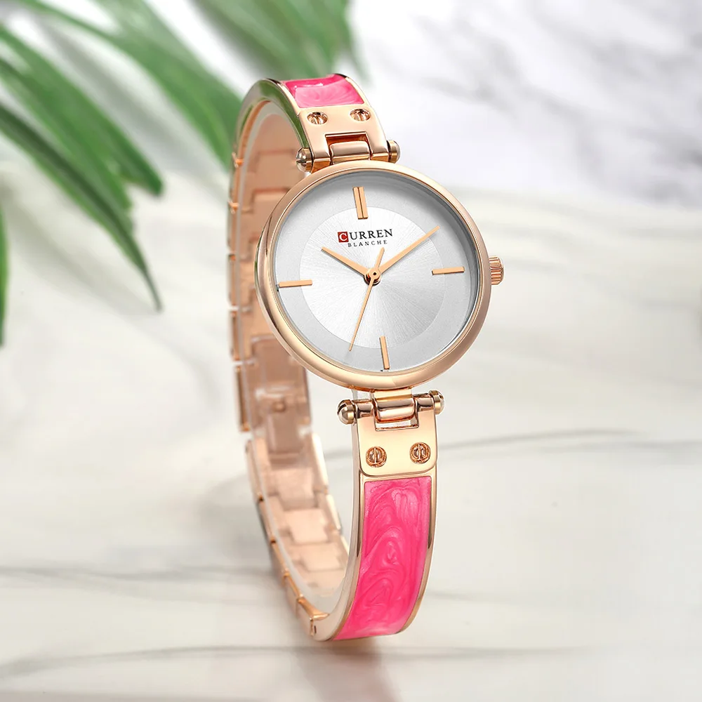 Часы CURREN женские кварцевые аналоговые люксовые модные повседневные наручные с