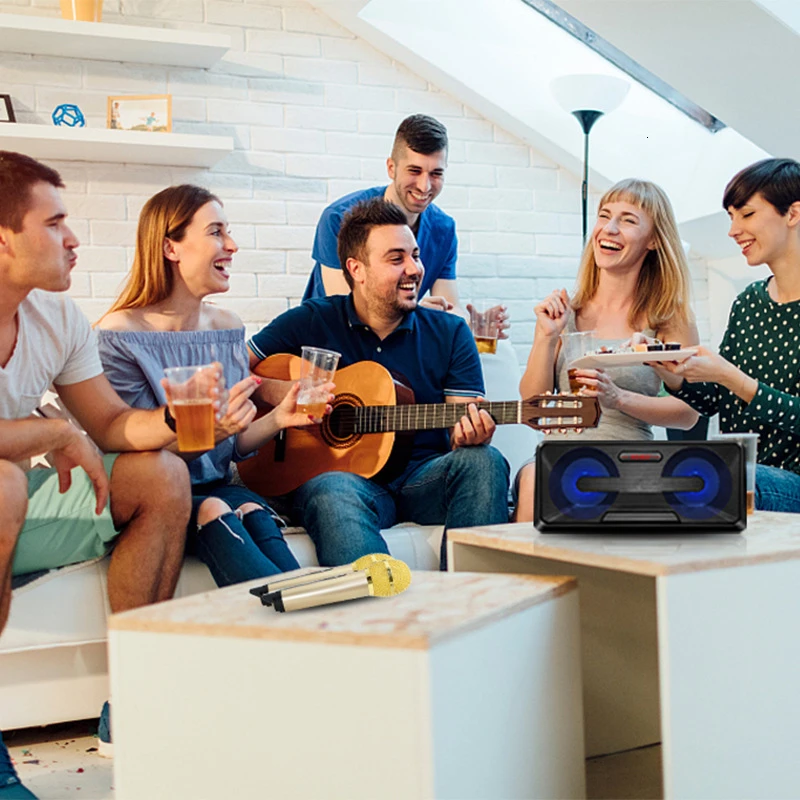 Sdrd301 беспроводной микрофон бытовой Ktv Открытый Портативный HIFI микрофон динамик мобильный телефон Bluetooth аудио Cara Ok машина